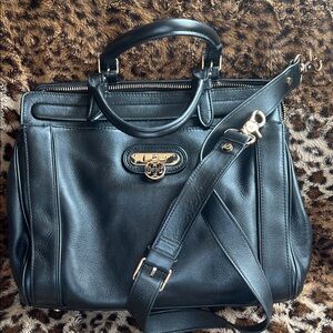 Tory Burch Black Leather Satchel Bag